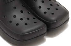 Square-Toe Perforated Footwear