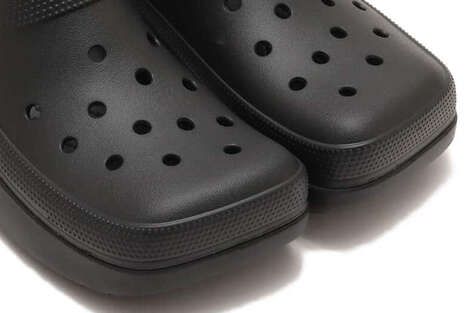 Square-Toe Perforated Footwear