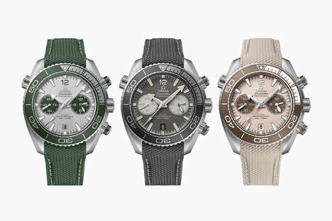 Oceanic Earth-Toned Timepieces