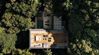 Wooden Screen Stacked Houses Image 3