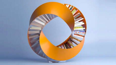 Twisting Donut-Shaped Bookshelves
