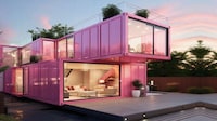 Pink-Hued Shipping Container Homes Image 1