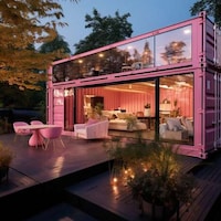 Pink-Hued Shipping Container Homes Image 2