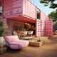 Pink-Hued Shipping Container Homes Image 7