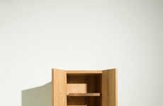 Minimal Four-Legged Wooden Cabinets