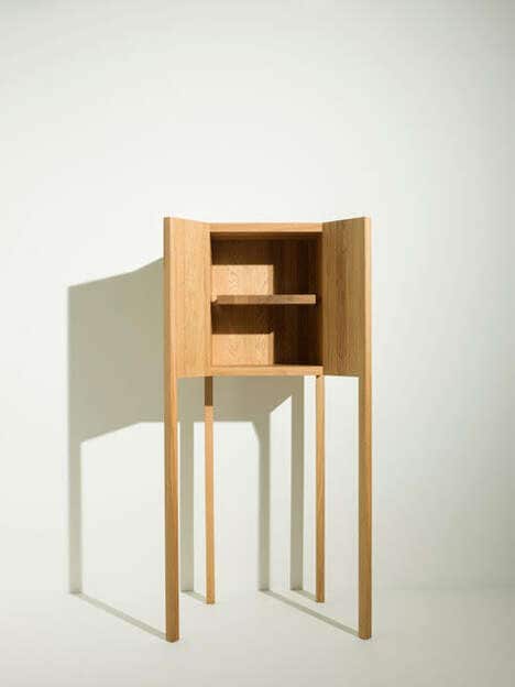 Minimal Four-Legged Wooden Cabinets