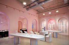 Pink-Tinged Modern Jewelry Stores