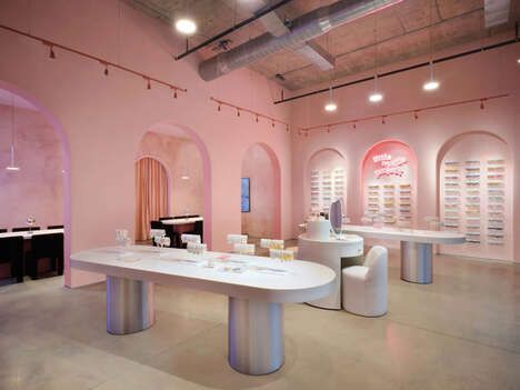 Pink-Tinged Modern Jewelry Stores