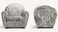 Celestial Silkscreened Armchairs