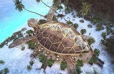 Turtle-Shaped Bamboo Restaurants