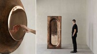 Sculpturally Artistic Copper Mirrors