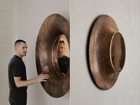 Sculpturally Artistic Copper Mirrors Image 3