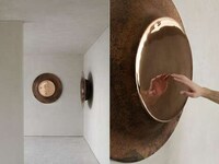 Sculpturally Artistic Copper Mirrors Image 4