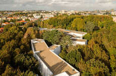 Geometric Three-Story Museum Expansions