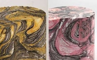 Stone-Like Styrofoam Stools Image 3