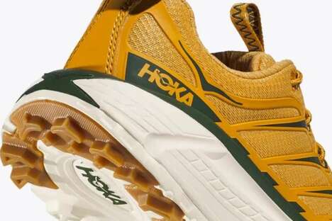 Dynamic Golden-Tinged Sneakers