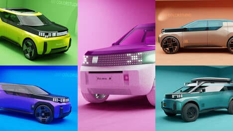 Panda-Inspired Retro Car Conepts