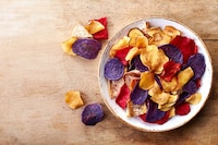 Healthy Fried Potato Chips Image 1