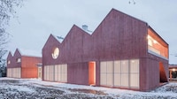 Textural Red Concrete Clinics Image 1