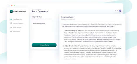 Efficient Fact Generators: Facts Generator Can Produce Interesting ...