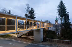 Welded Steel Cantilevered Footbridges