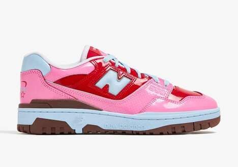 Patent Leather Colorblocking Shoes
