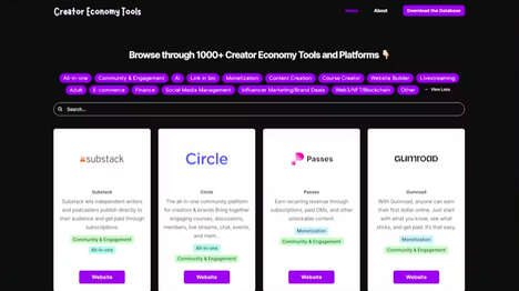 Creator Economy Tool Directories