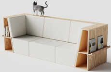 Modular Storage-Equipped Pet Sofas