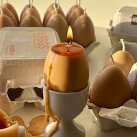 Lifelike Egg Candles Image 1