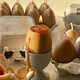 Lifelike Egg Candles Image 1