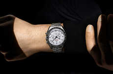 Opulent Glossy White Timepieces