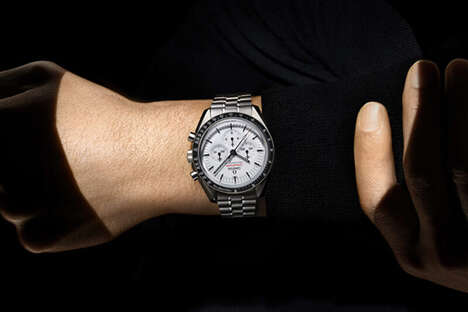 Opulent Glossy White Timepieces