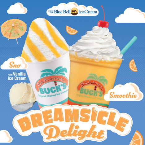 Creamsicle-Flavored Snow Cones