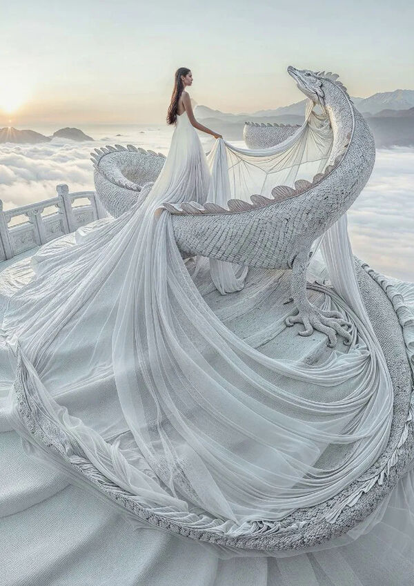 AI-Inspired Fantastical Bridal Collections
