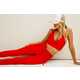 Ultra-Chic Red Activewear Lines Image 1