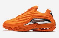 Vibrant Orange Textural Sneakers