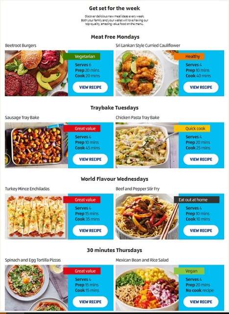 Online Grocer Meal Planners
