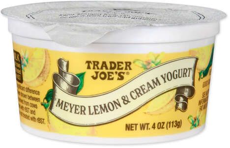 Creamy Meyer Lemon Yogurts