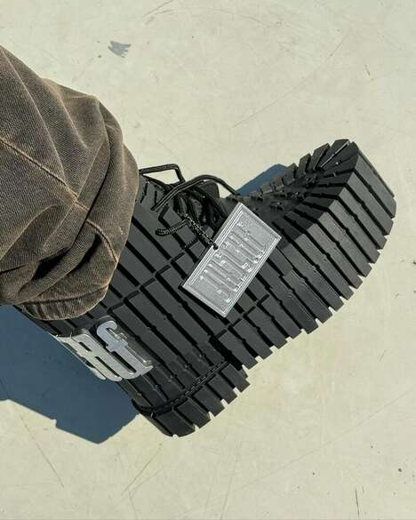 Industrial Textural Rugged Boots