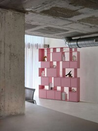 Pink Tonal Shelving Units Image 3