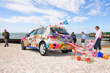 Souvenir-Plastered Cars