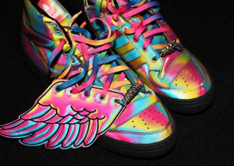 Multihued Winged Sneakers