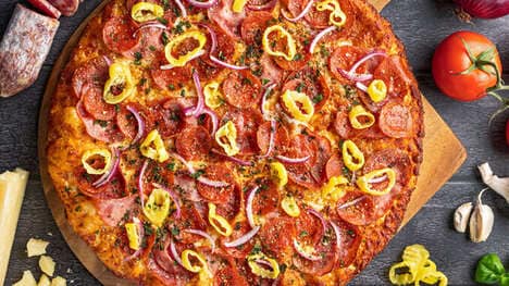 Meaty Banana Pepper Pizzas