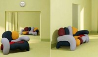 Oblong Color-Blocked Furniture Image 2