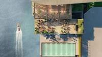 Rooftop Pool Football Stands Image 3