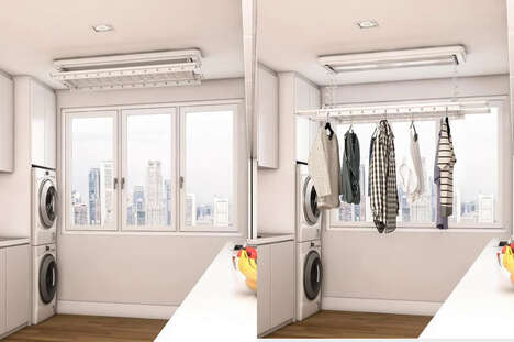 Ceiling-Mounted Laundry Racks