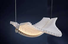 Origami-Inspired Suspended Lights