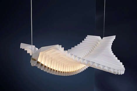 Origami-Inspired Suspended Lights