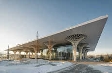 Latticed-Steel Transport Hub Columns