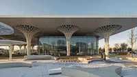 Latticed-Steel Transport Hub Columns Image 2